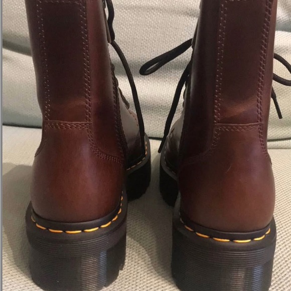NWT Dr. Martens Jadon Brown Pull Up Leather Boots - Picture 7 of 8